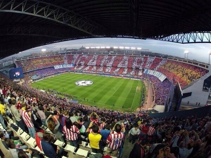 Il Vicente Calderon  pronto a ospitare Atletico Madrid-Barcellona.  